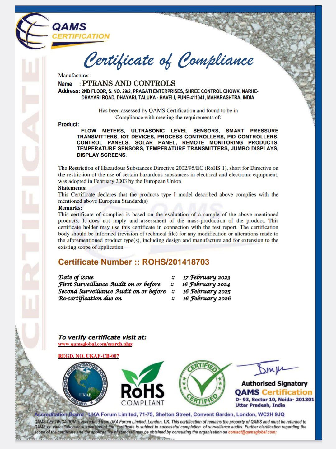 Certificate 1